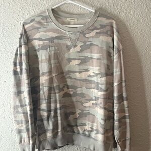 Garage Gray Camouflage Crewneck Sweater